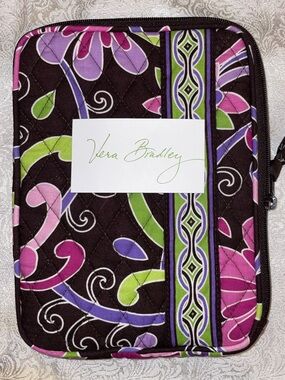 Vera Bradley Quilted Zip Pouch - Purple Punch pattern